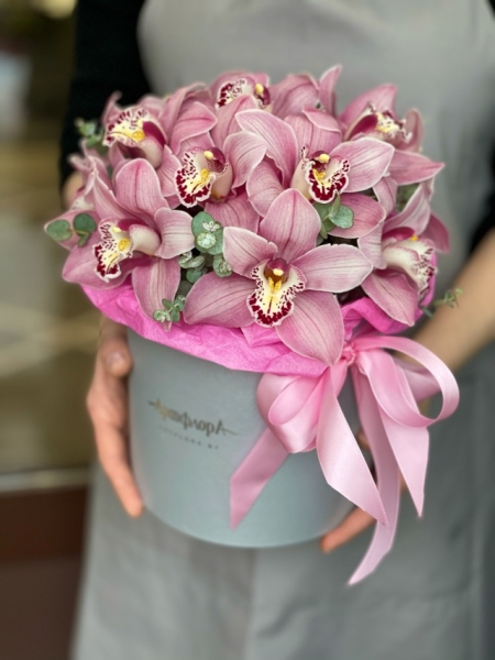 Коробочка с орхидеями «тропическая» 