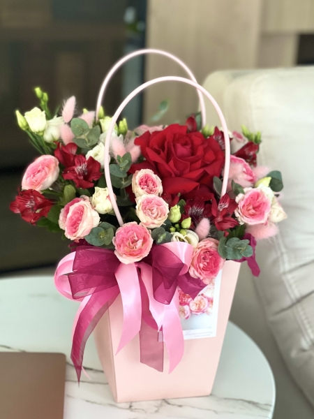 Сумочка «Алая» с французской розой